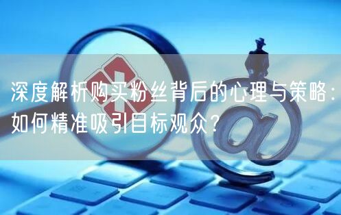 深度解析购买粉丝背后的心理与策略：如何精准吸引目标观众？