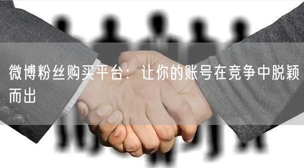 微博粉丝购买平台：让你的账号在竞争中脱颖而出