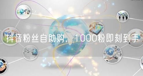 抖音粉丝自助购，1000粉即刻到手