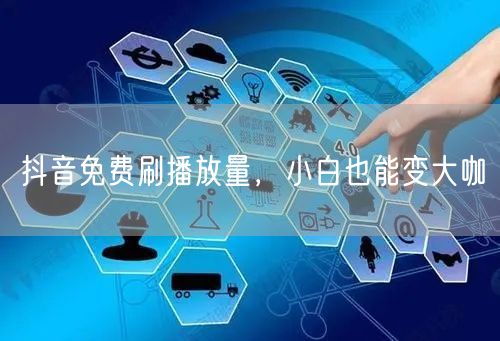 抖音免费刷播放量，小白也能变大咖