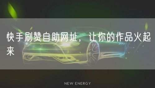 快手刷赞自助网址，让你的作品火起来