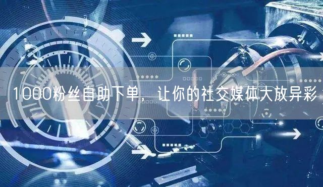 1000粉丝自助下单，让你的社交媒体大放异彩