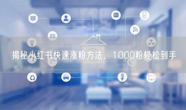 揭秘小红书快速涨粉方法，1000粉轻松到手