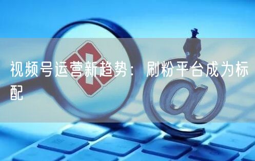 视频号运营新趋势：刷粉平台成为标配