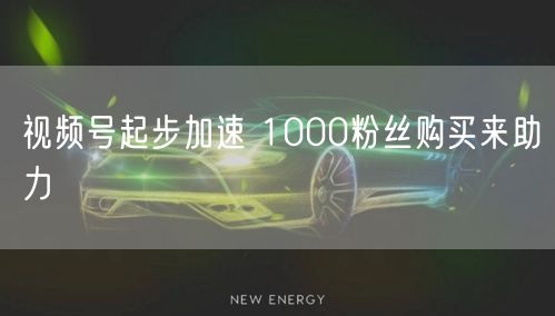 视频号起步加速 1000粉丝购买来助力