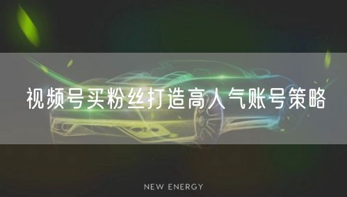 视频号买粉丝打造高人气账号策略