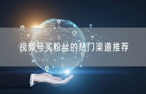 视频号买粉丝的热门渠道推荐