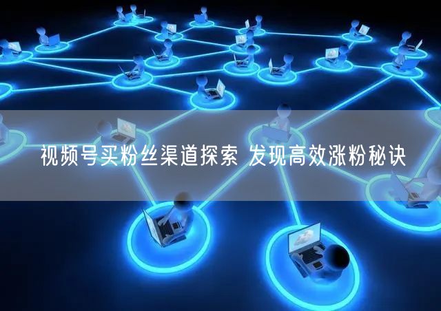 视频号买粉丝渠道探索 发现高效涨粉秘诀