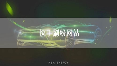 快手刷粉网站