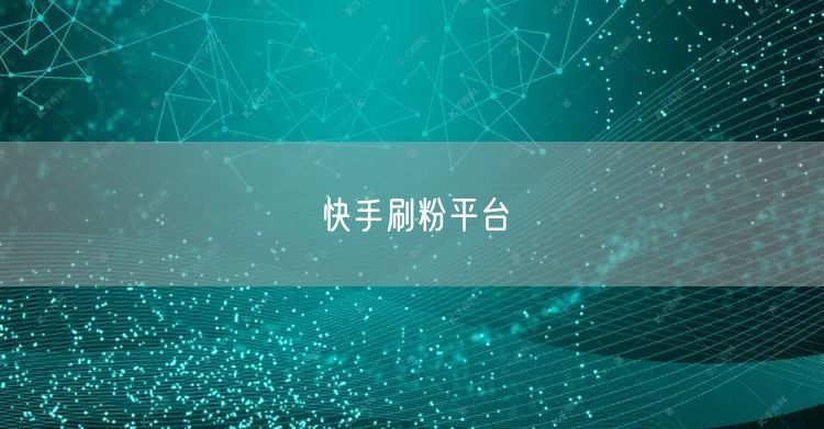 快手刷粉平台