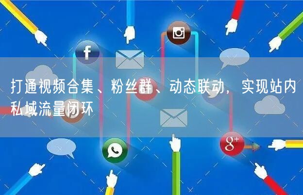 打通视频合集、粉丝群、动态联动，实现站内私域流量闭环