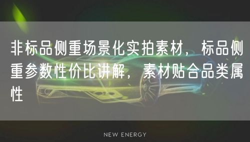 非标品侧重场景化实拍素材，标品侧重参数性价比讲解，素材贴合品类属性